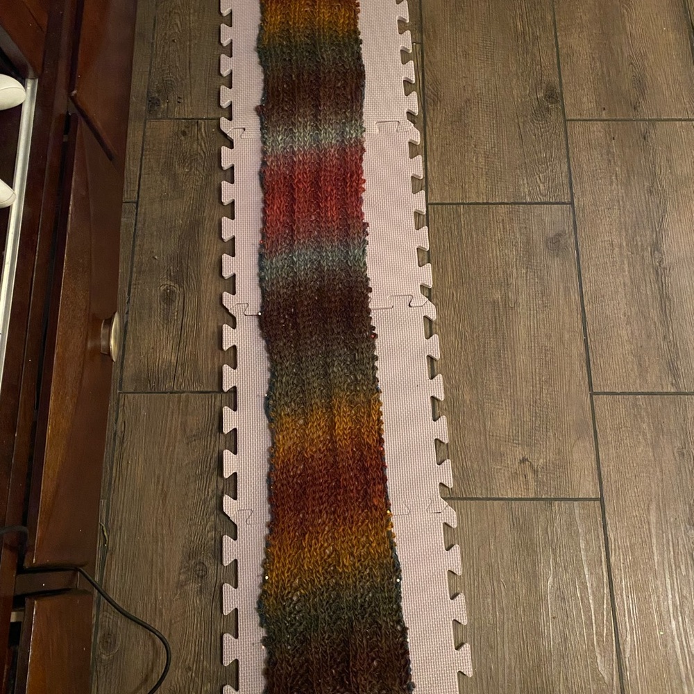 Variegated acrylic scarf